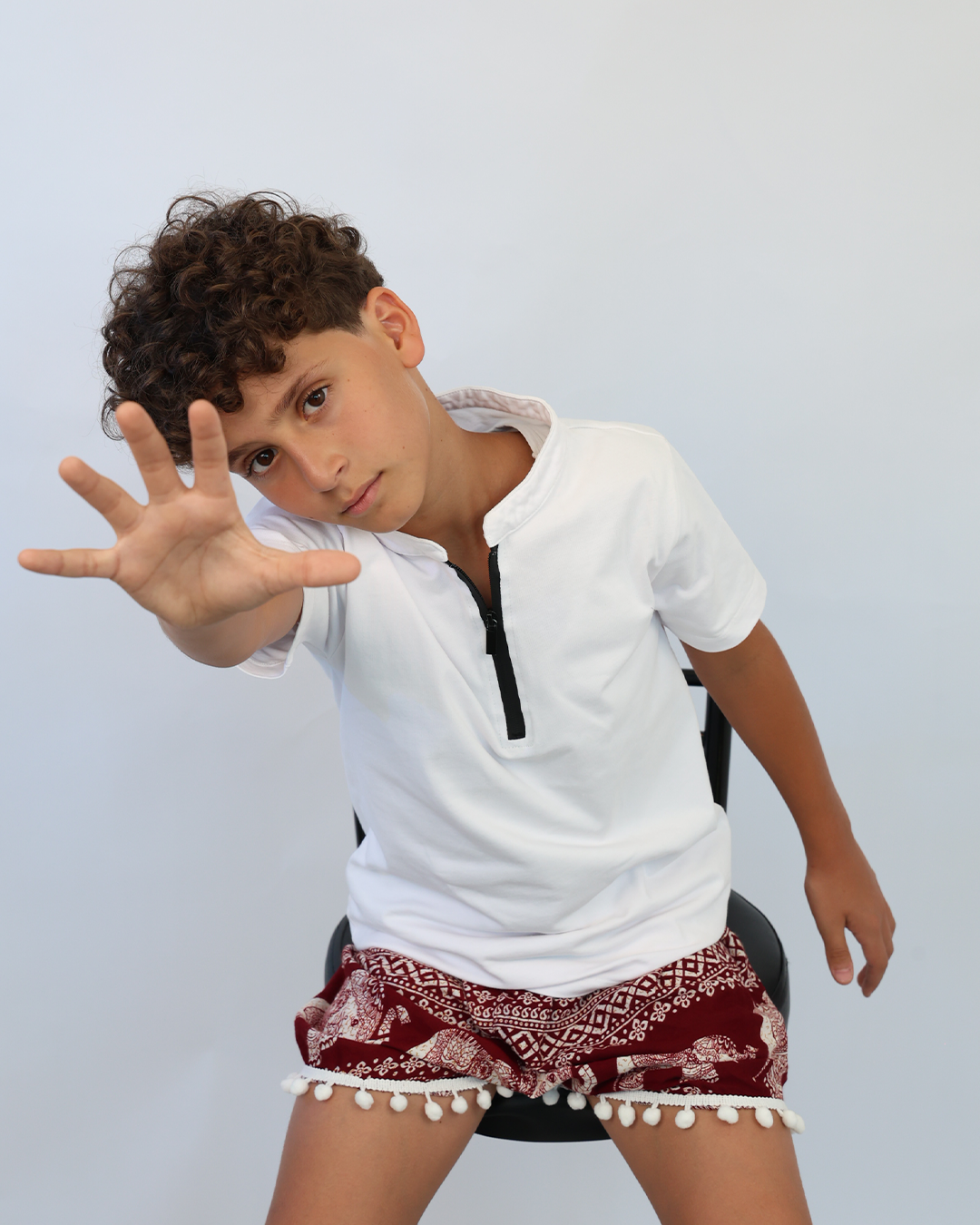 Elephant Pattern Red Shorts