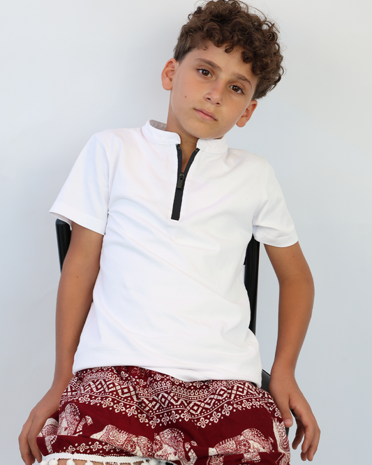 Elephant Pattern Red Shorts