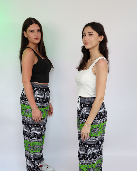 Green Pattern Pants
