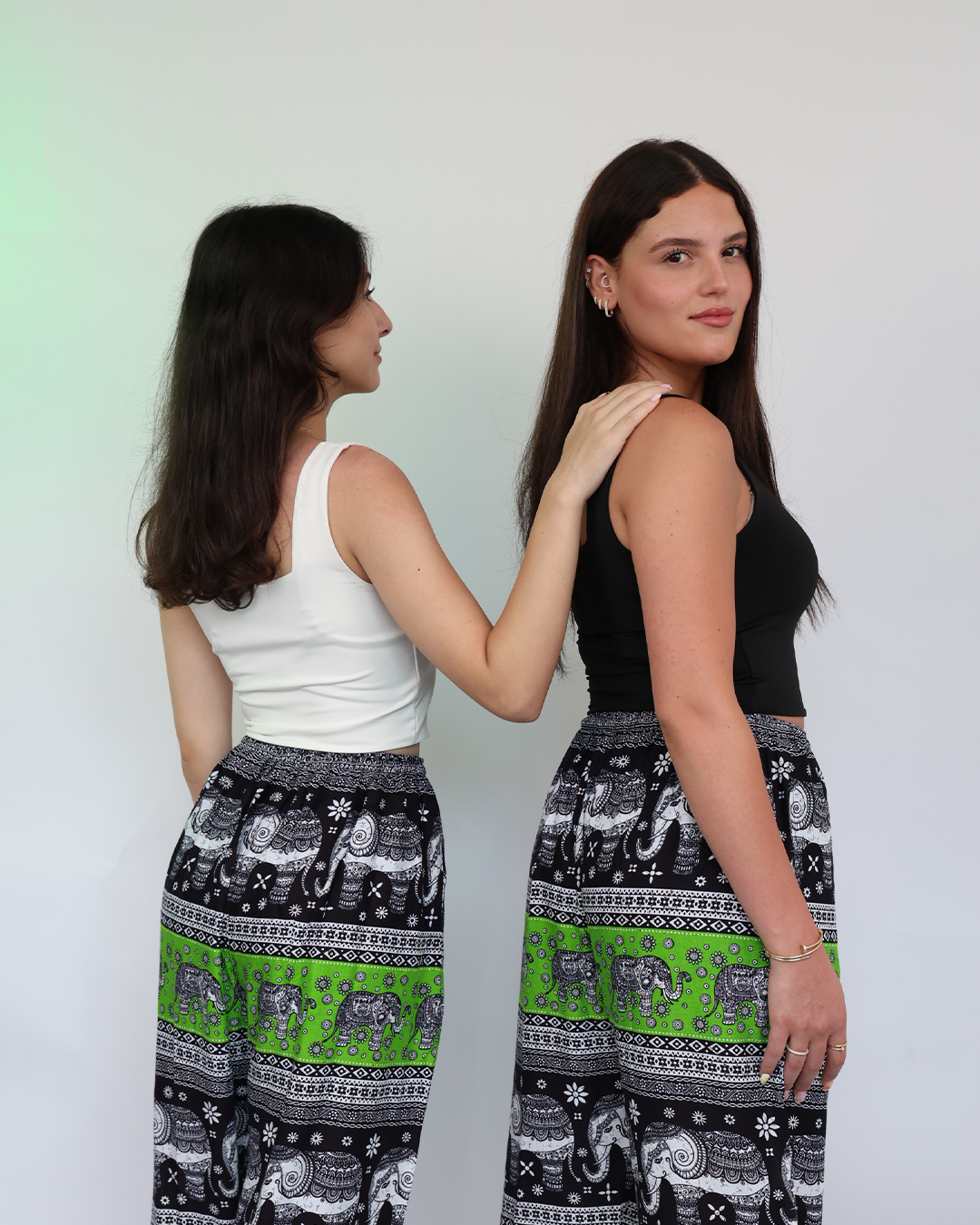 Green Pattern Pants